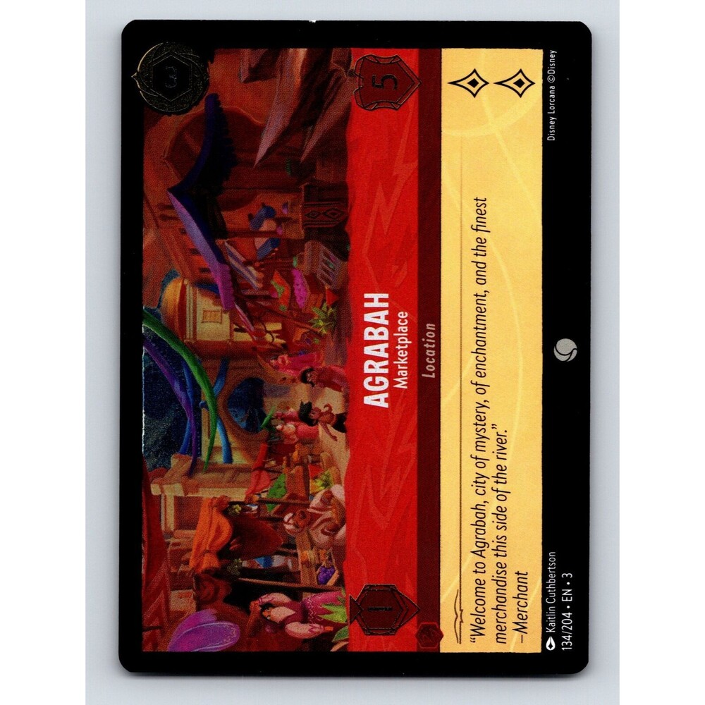 Agrabah Marketplace Location Disney Lorcana Red Colorful Adventure Scene